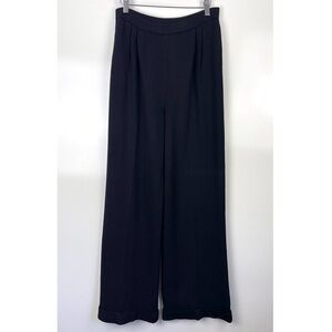St. John Collection Santana Knit Pleated Wide Leg Pants High Rise Women's Size 8